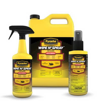 Pyranha Wipe N' Spray Horse Insect Repellent 32 oz