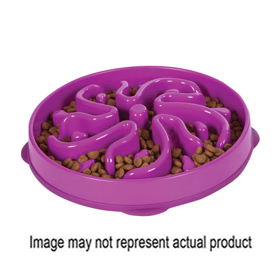 Petstages Fun Feeder Dog Bowl, 28 cm Dia, L, 4 Cups Volume, ABS Plastic, Purple