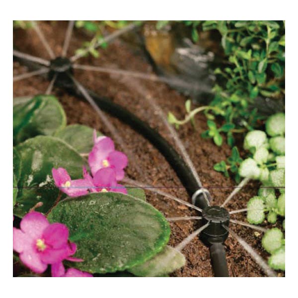 Orbit Dripper/Emitter, Adjustable, In-Line, 1 to 16 gph gph, Black