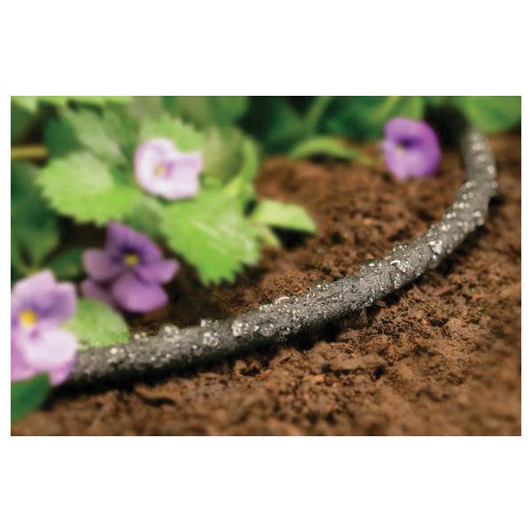 Orbit Porous Soaker Tubing, 1/4 in ID, 50 ft L, Rubber, Black
