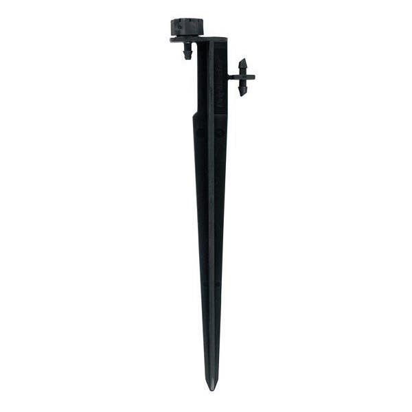 Orbit Multi-Stream Dripper on Stake, Adjustable, Full Circle, 1 to 16 gph gph, Black