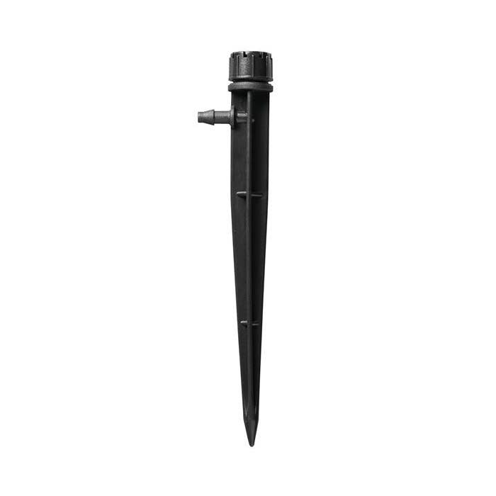 Orbit Multi-Stream Dripper on Stake, Adjustable, Full Circle, 1 to 16 gph gph, Black