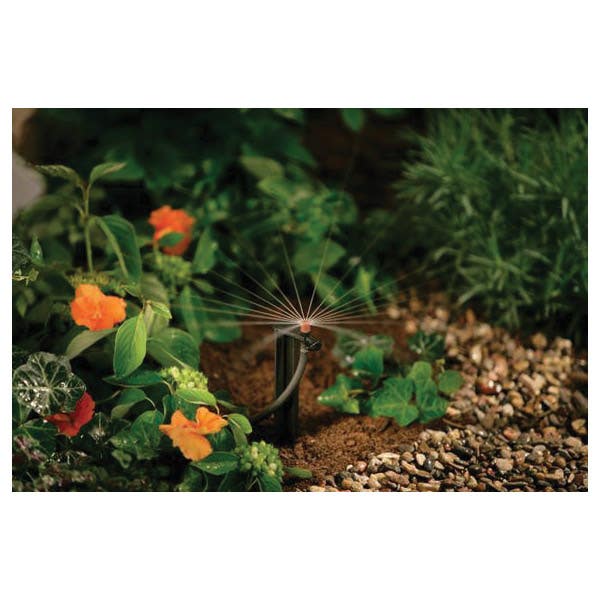 Orbit Sprinkler with Stake, 1/4 in Connection, Barb, 5 to 10 ft