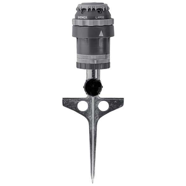 Orbit H2O-6 Gear Drive Sprinkler on Spike, Hose, 80 ft, Flat, Large, Medium, Shower, Small, Vertical, Plastic