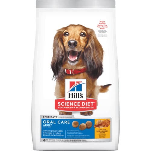 Science Diet 3108 Dog Food, Oral Care, Barley, Chicken, Rice, Dry, 28.5 lb