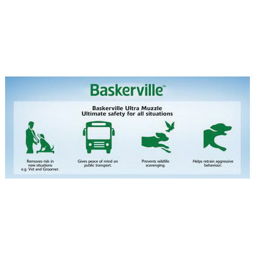 The Company of Animals Baskerville Ultra Muzzle, #4, Strap Fastening, Black