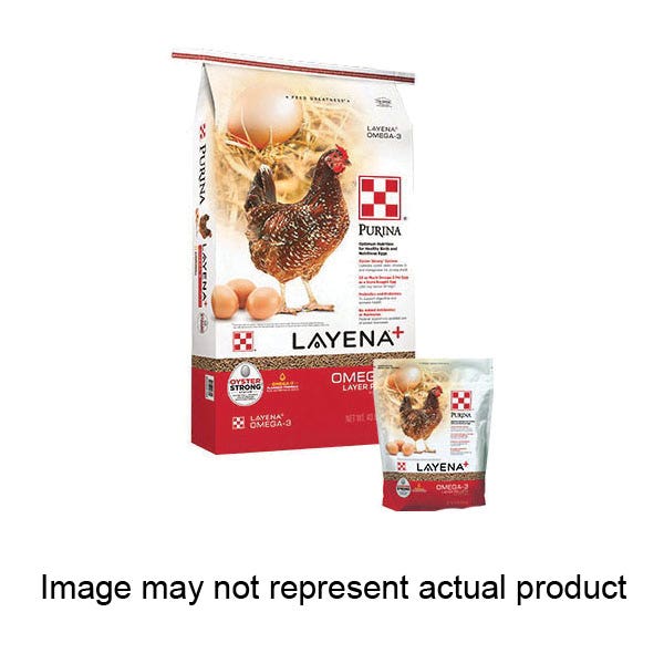 Purina Layena+ 3003350-205 Poultry Feed, Pellet, 40 lb Bag