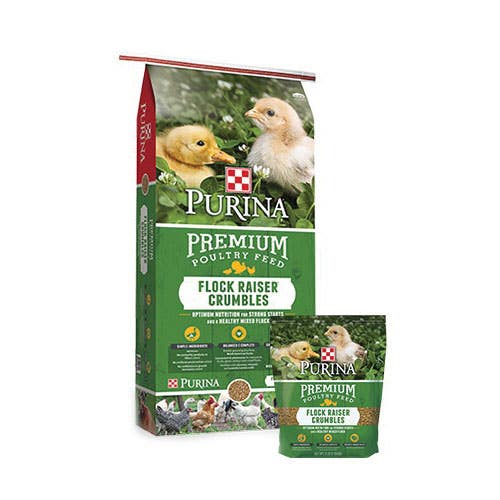 Purina Flock Raiser 3003980-346 Poultry Feed, Crumble, 5 lb Bag