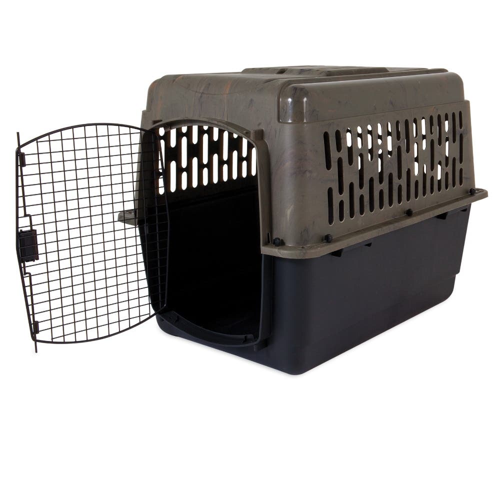 Ruffmaxx 21797 Kennel, 36 in OAL, 25 in OAW, 27 in OAH, Plastic, Black/Camo