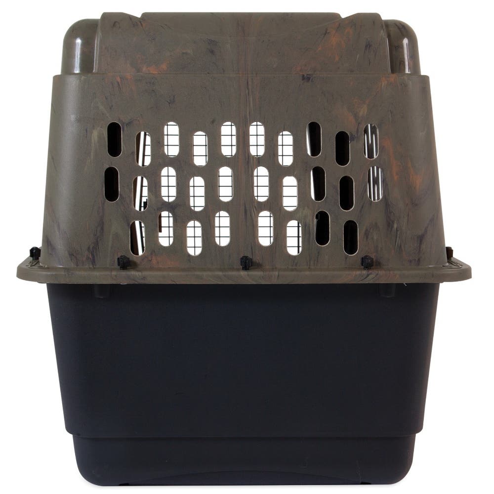 Ruffmaxx 21798 Kennel, 40 in OAL, 27 in OAW, 30 in OAH, Plastic, Black/Camo