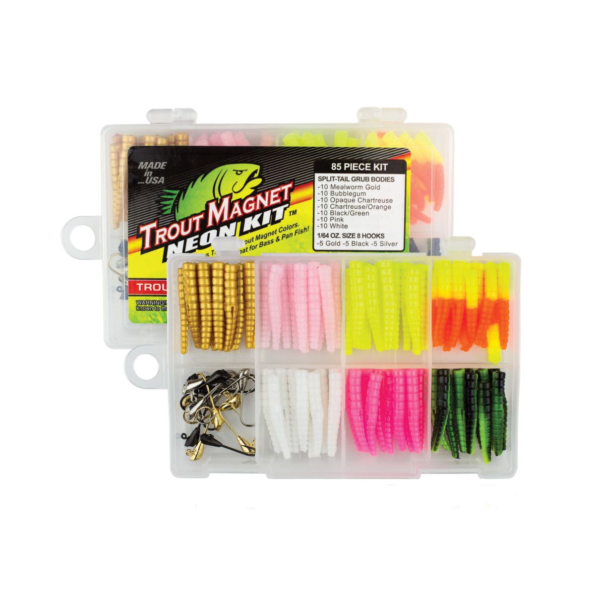 Trout Magnet Neon Fishing Kit Panfish Trout Plastic