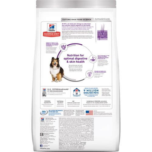 Science Diet Dog Food, Adult Breed, Dry, 35 lb Bag - 33225