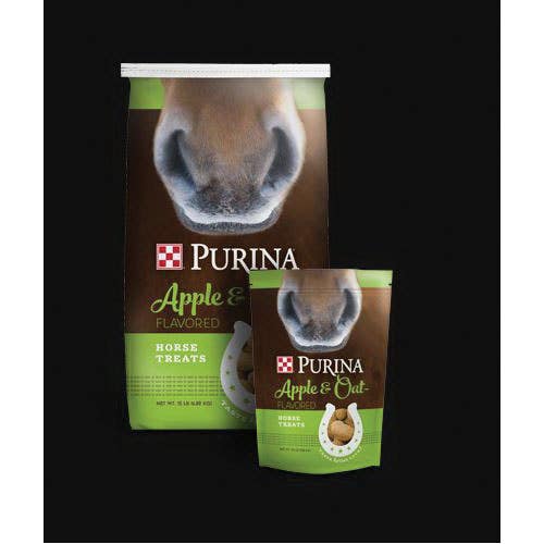 Purina 3003259-742 Horse Treat, Extruded, Apple, Oat Flavor, 15 lb Bag