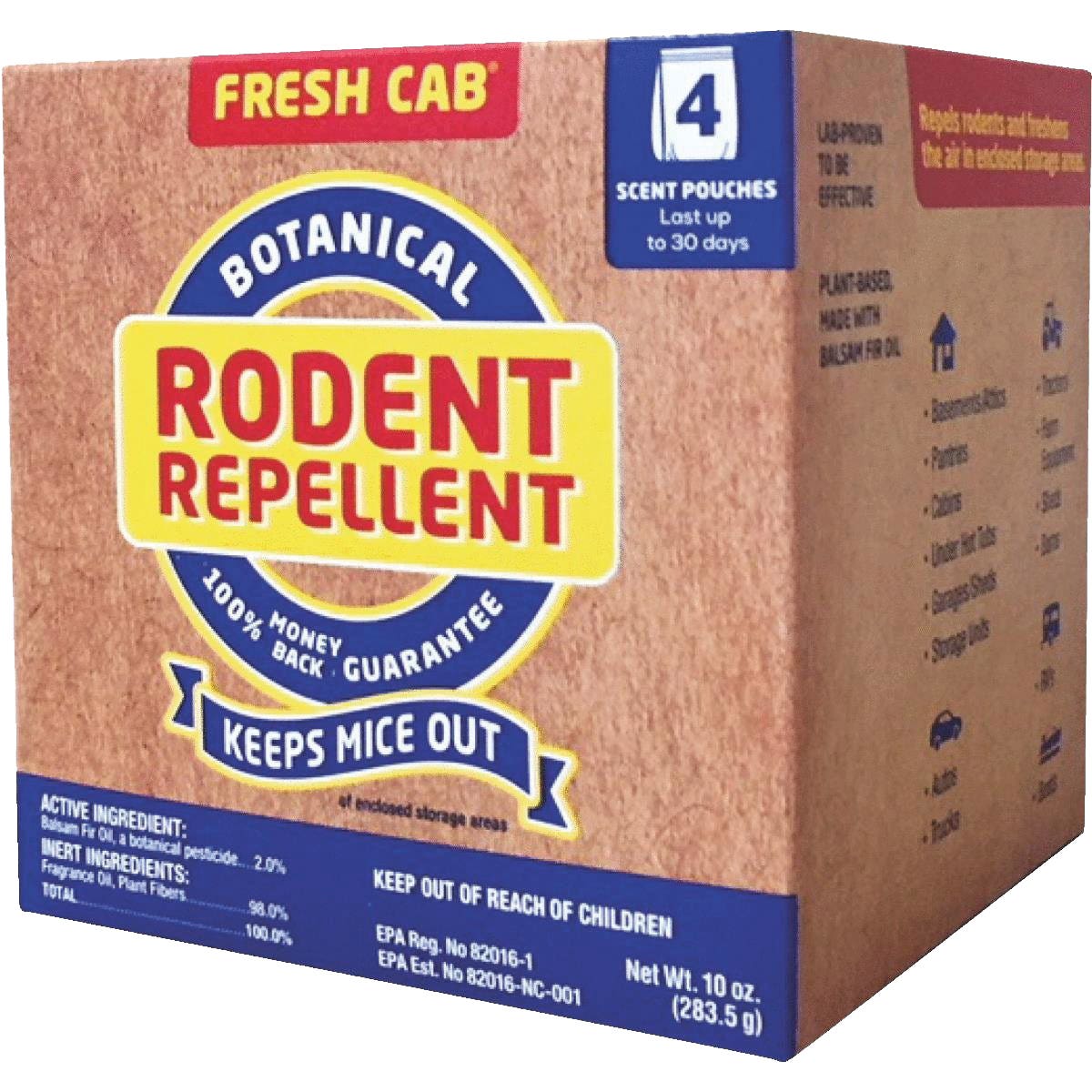 earthkind Fresh Cab Animal Repellent, Repels: Rodents