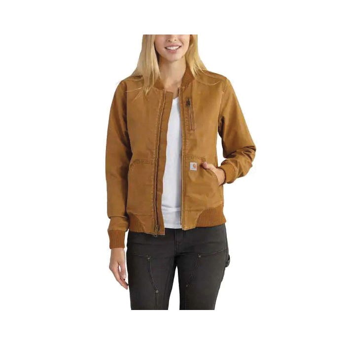 Carhartt Women's Crawford Bomber Jacket, 2XL, Carhartt Brown, Regular