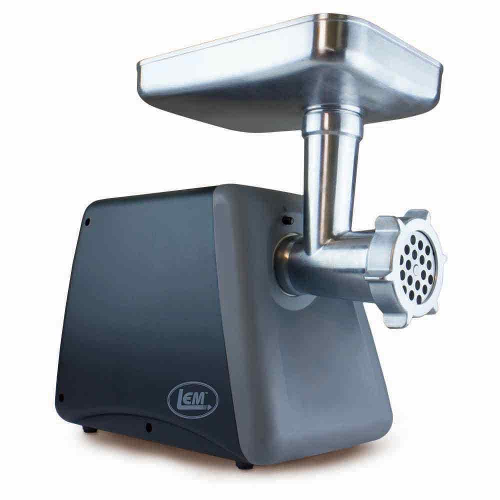 LEM Countertop Meat Grinder, 3 lb Grind, 575 W, 2-Speed, Aluminum/Plastic, Black