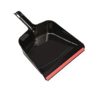 Harper Dustpan, 12 in W, Plastic, Black