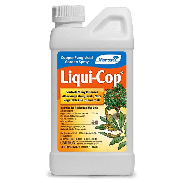 Liqui-Cop Fungicide, Liquid, Dark Blue, 1 qt