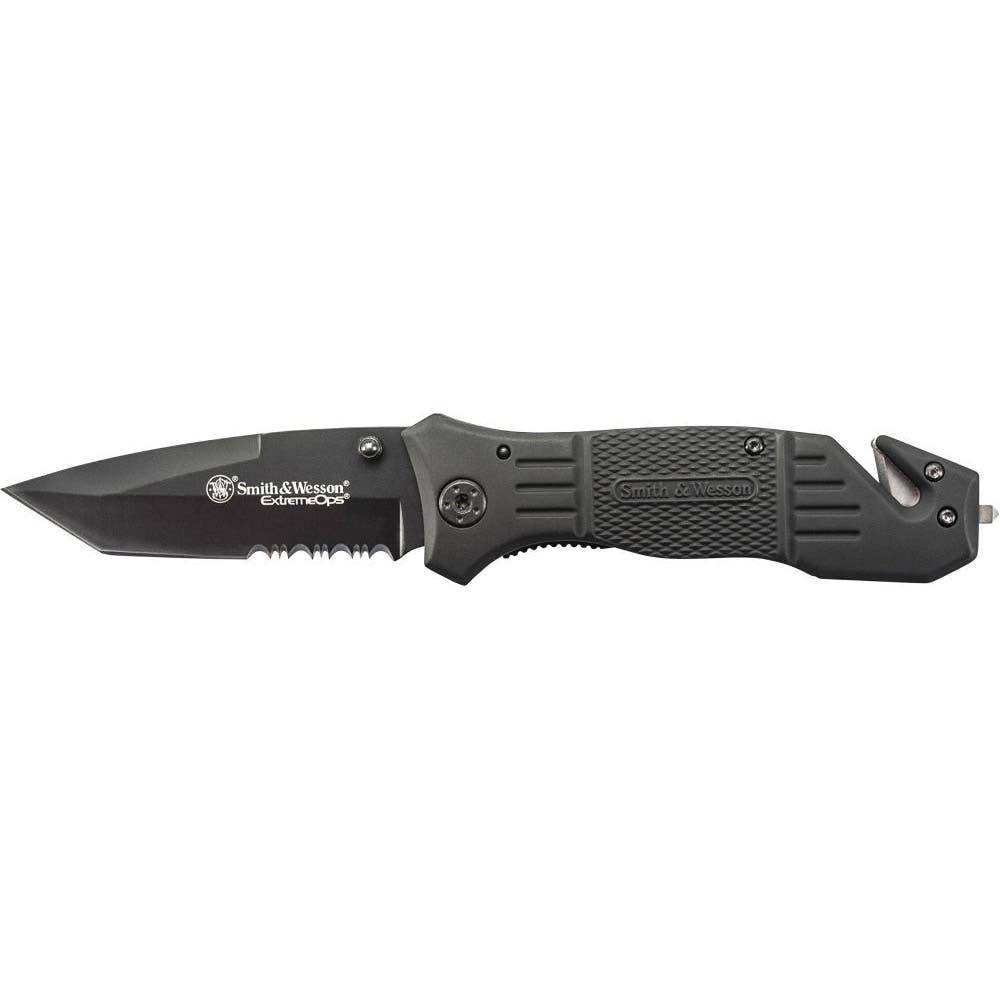 Smith & Wesson SWFR2SCP Folding Knife, 3.3 in L Blade, High Carbon Stainless Steel Blade, Aluminum Handle, 8 in OAL