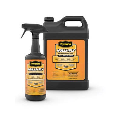 Pyranha Nulli-Fly Insecticide Spray, Liquid, Slight Citrus, 1 gal