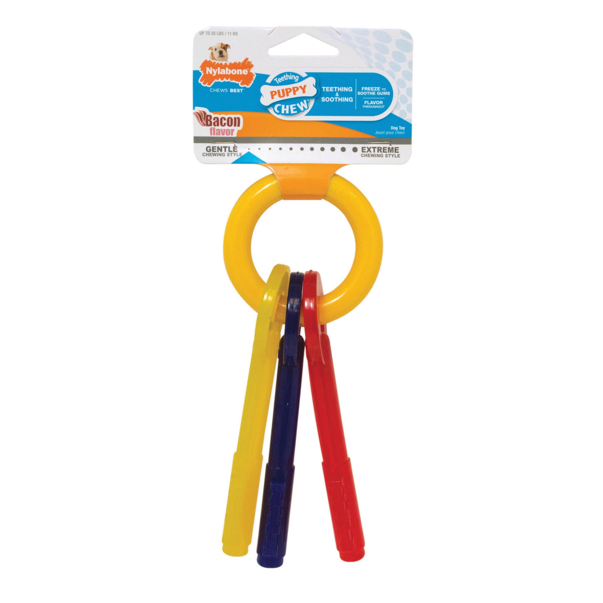 Nylabone Puppy Chew N220 Dog Toy, S, Bacon Flavor