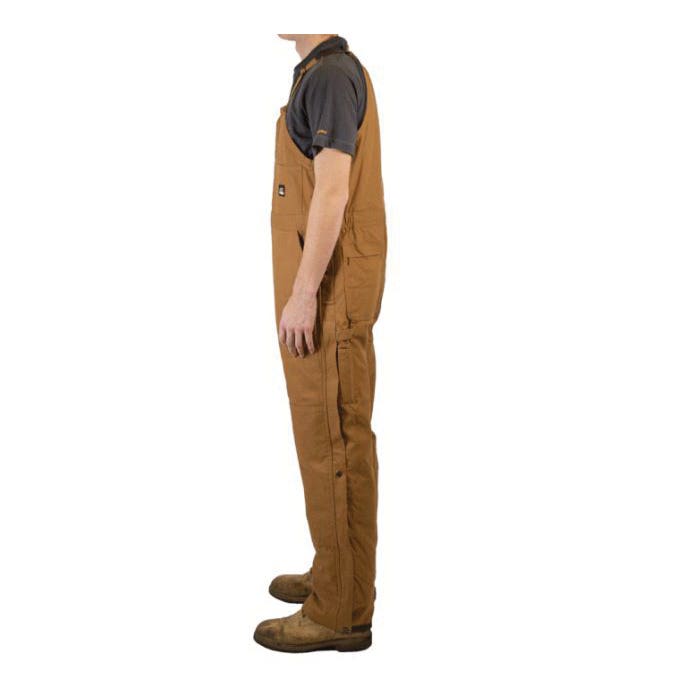 Berne Bib Overalls, Heritage, Insulated, 3XL, 54 to 56 in Chest, 50 to 52 in Waist, Cotton, Brown, Regular