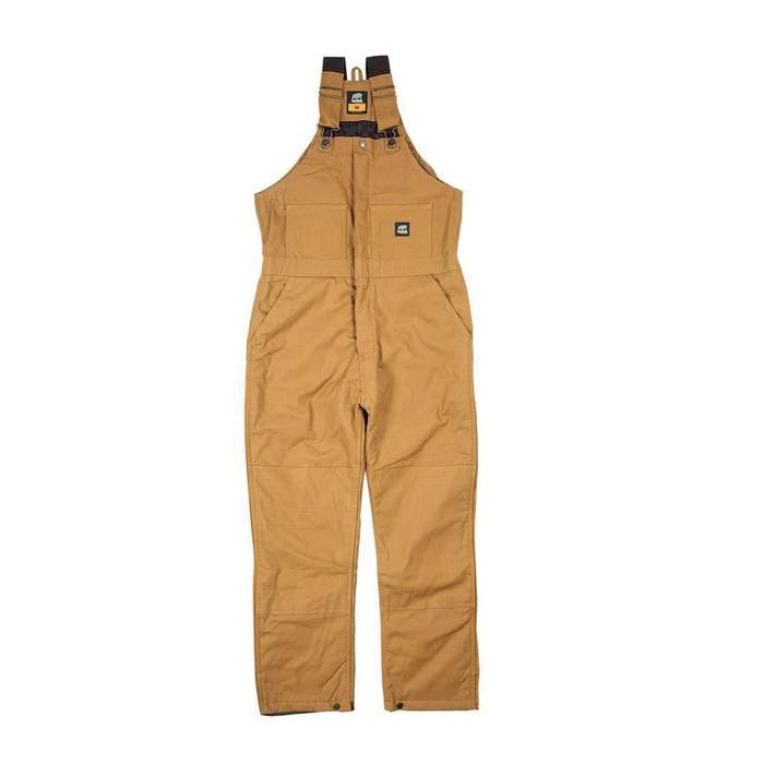 Berne Bib Overalls, Heritage, Insulated, L, 42 to 44 in Chest, 38 to 40 in Waist, Cotton, Brown, Short
