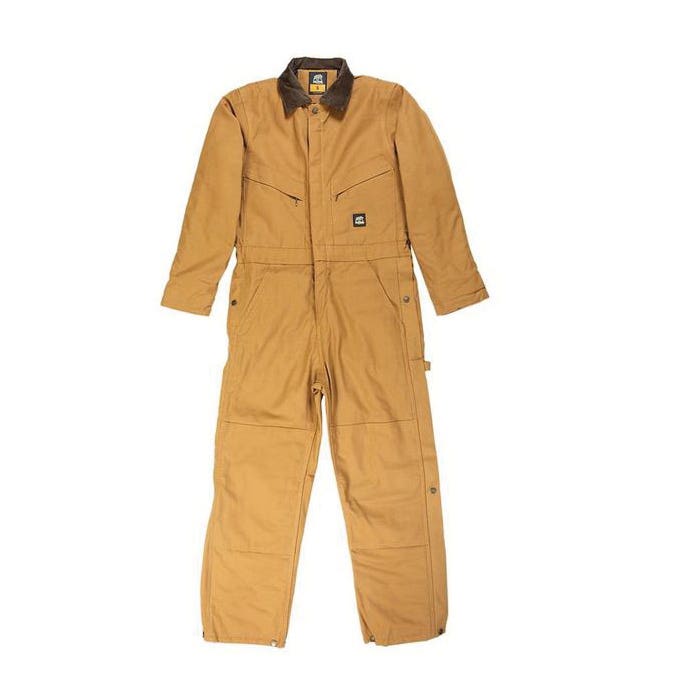 Berne Coveralls, Heritage, Insulated, XL, 48 to 50 in Chest, Cotton, Brown, Regular