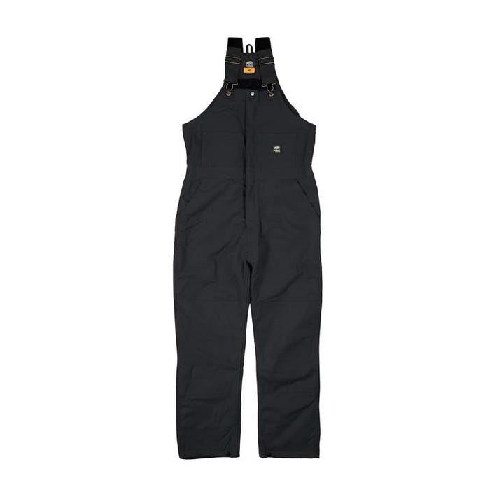 Berne Bib Overalls, Heritage, Insulated, 2XL, 50 to 52 in Chest, 46 to 48 in Waist, Cotton, Black, Regular