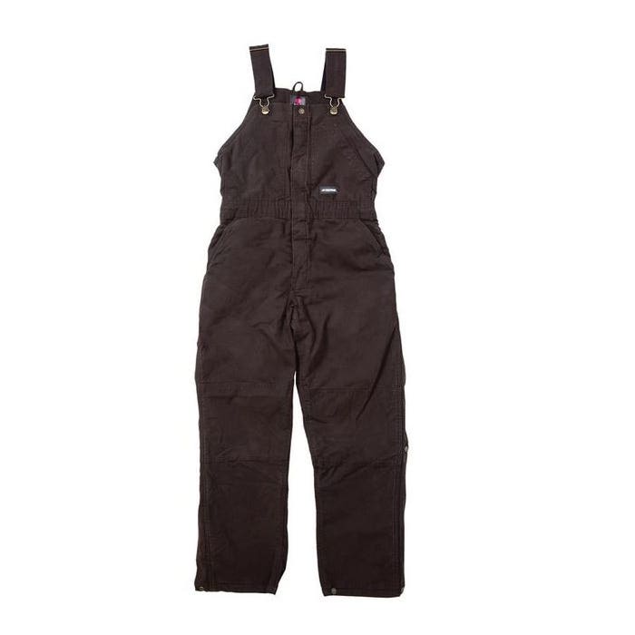 Berne Bib Overalls, M, Cotton, Dark Brown, Regular
