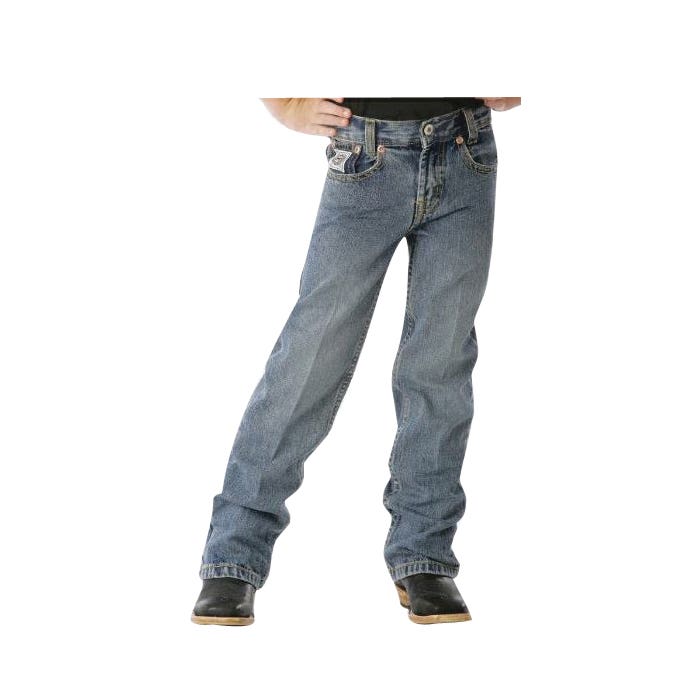 Cinch White Label Jeans, Boy's, 5, 22-1/2 in, 21 to 22 in L, Light Stonewash, Slim, Straight