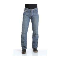 Cinch White Label Series Jeans, 31 in, 36 in L, Medium Stonewash, Relaxed, Straight, Non-Stretchable