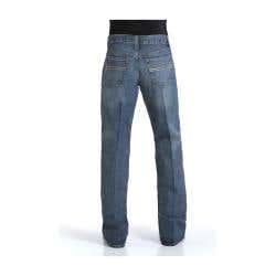 Cinch Carter Series Jeans, 36 in, 38 in L, Medium Stonewash, Bootcut, Relaxed, Non-Stretchable