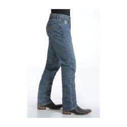 Cinch Silver Label Series Jeans, 42 in, 30 in L, Medium Stonewash, Slim, Straight, Non-Stretchable