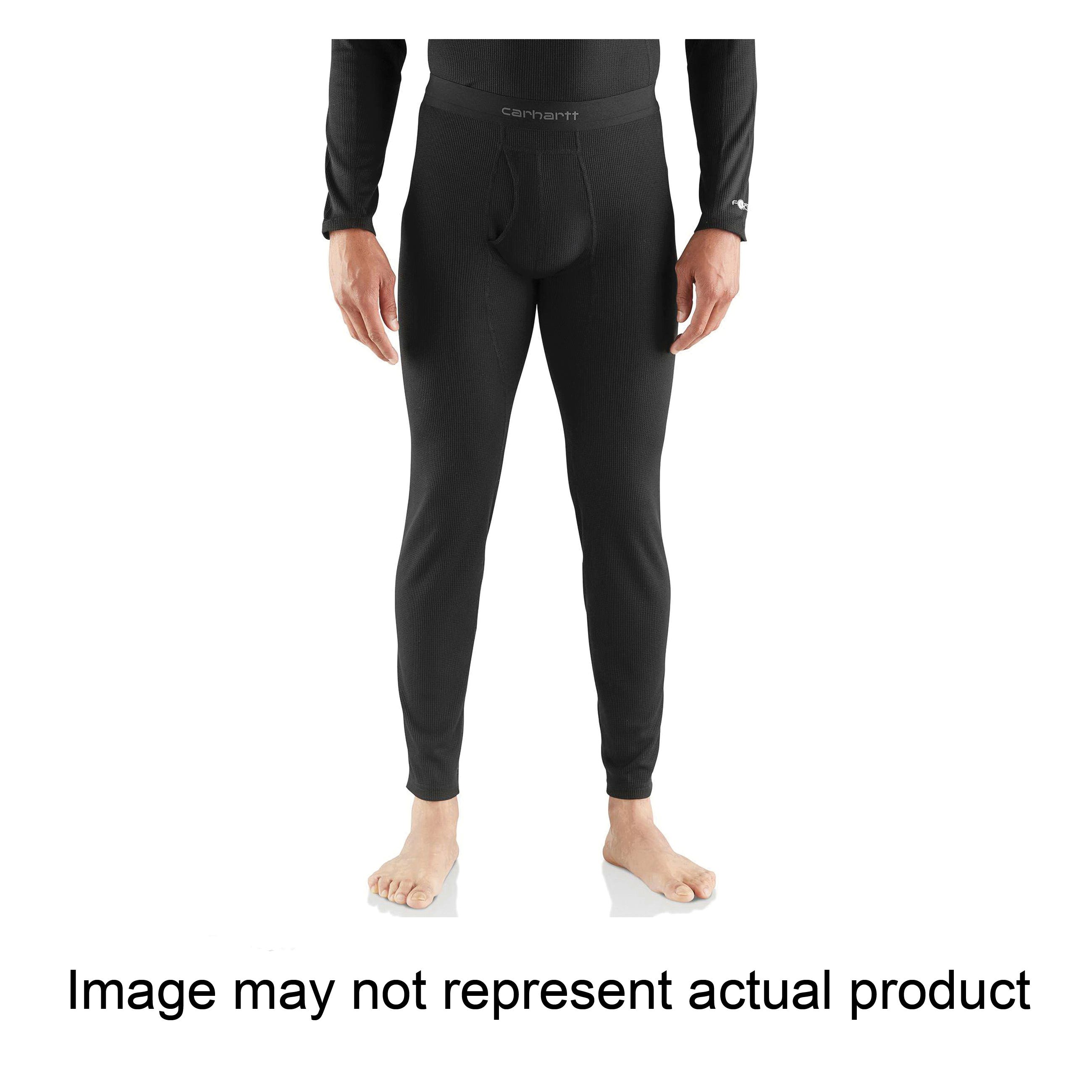 Carhartt MBL115-BLK-XL Thermal Pants, XL, 33 in L Inseam, Black, Classic Fit, Regular