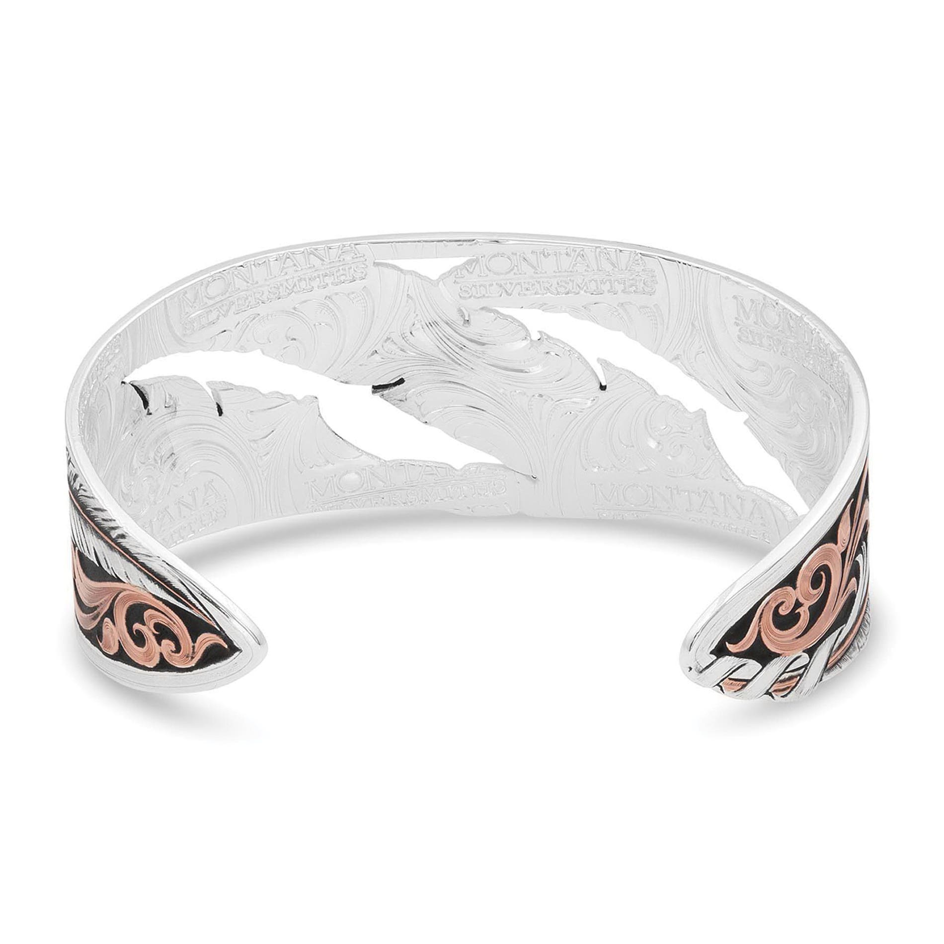 Montana Silversmiths Wind Dancer Pierced Feather Cuff Bracelet