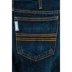Cinch Silver Label Series Jeans, 34 in, 34 in L, Dark Stonewash, Slim, Straight, Non-Stretchable