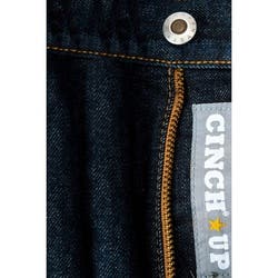 Cinch Silver Label Series Jeans, 34 in, 34 in L, Dark Stonewash, Slim, Straight, Non-Stretchable