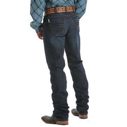 Cinch Silver Label Series Jeans, 34 in, 34 in L, Dark Stonewash, Slim, Straight, Non-Stretchable