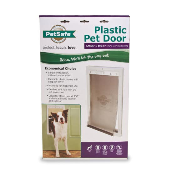 PetSafe Pet Door, Plastic, White, Large