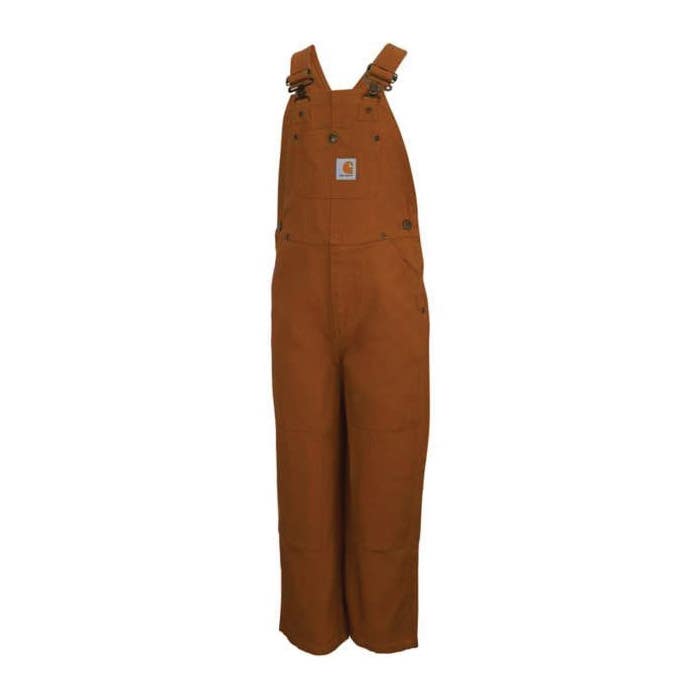 Carhartt CM8603-D154A Bib Overalls, Carhartt Brown, 4, Boy's