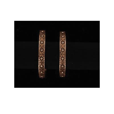 Blazin Roxx Women's Hoop Earrings, Aztec, Rhinestone