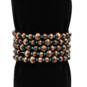 Blazin Roxx Bracelet, 5-Strand, One-Size, Navajo Pearls Stretch