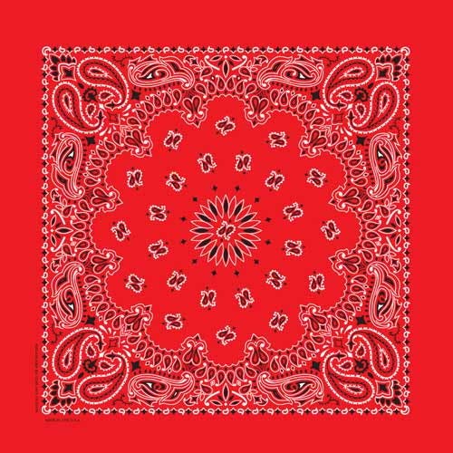 Carolina Traditional Paisley Bandana, Women's, Cotton, Red
