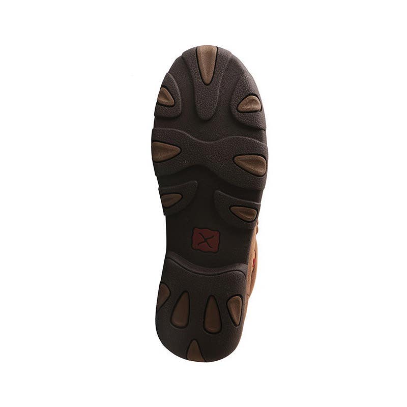 Twisted X Driving Mocs, 9.5, M W, Brown, Leather, Lace-Up