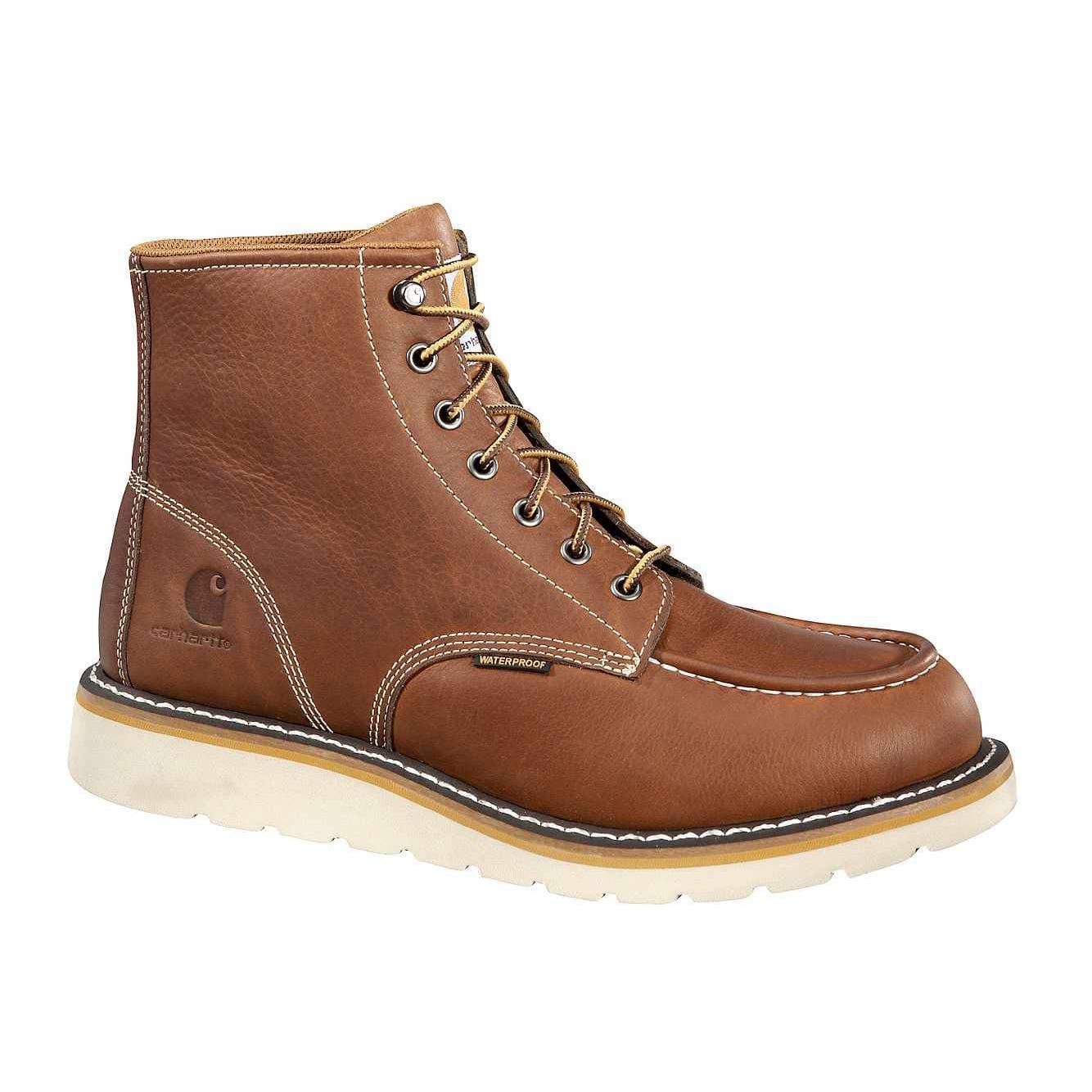 Carhartt Wedge Boots, 10.5, M W, Tan, Leather Upper, Lace-Up Closure
