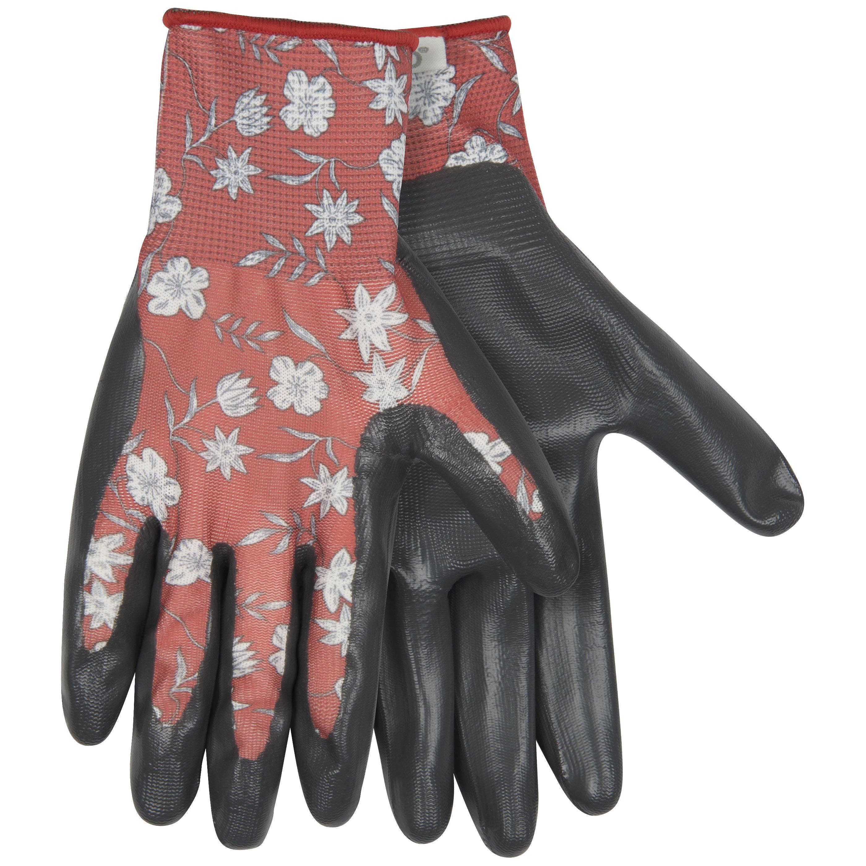 Kinco 1891W-S Seamless Gripping Gloves, Women's, S, Knit Wrist Cuff, Nitrile Coating, Nylon/Polyester Glove, Dark Gray