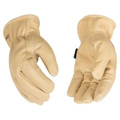Hydroflector Gloves, Men's, L, Keystone Thumb, Easy-On Cuff, Cowhide Leather, Tan - 817715