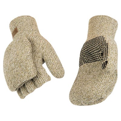 Alyeska 5210-M Safety Gloves, Men's, M, Knit Wrist Cuff, Ragg Wool, Tan