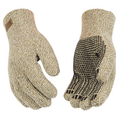 Alyeska 5299-XL Safety Gloves, Men's, XL, Knit Wrist Cuff, Ragg Wool, Tan, Lined